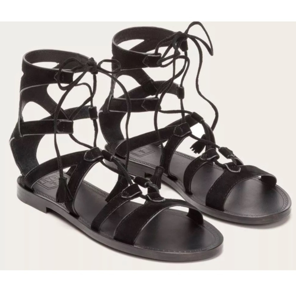 Frye Gladiator Ruth Sandal 6 Black